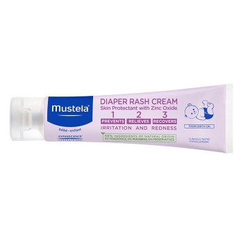 Mustela Baby Diaper Rash Cream with Zinc Oxide, 98% Natural Ingredients, Fragrance Free, 3.8 oz
